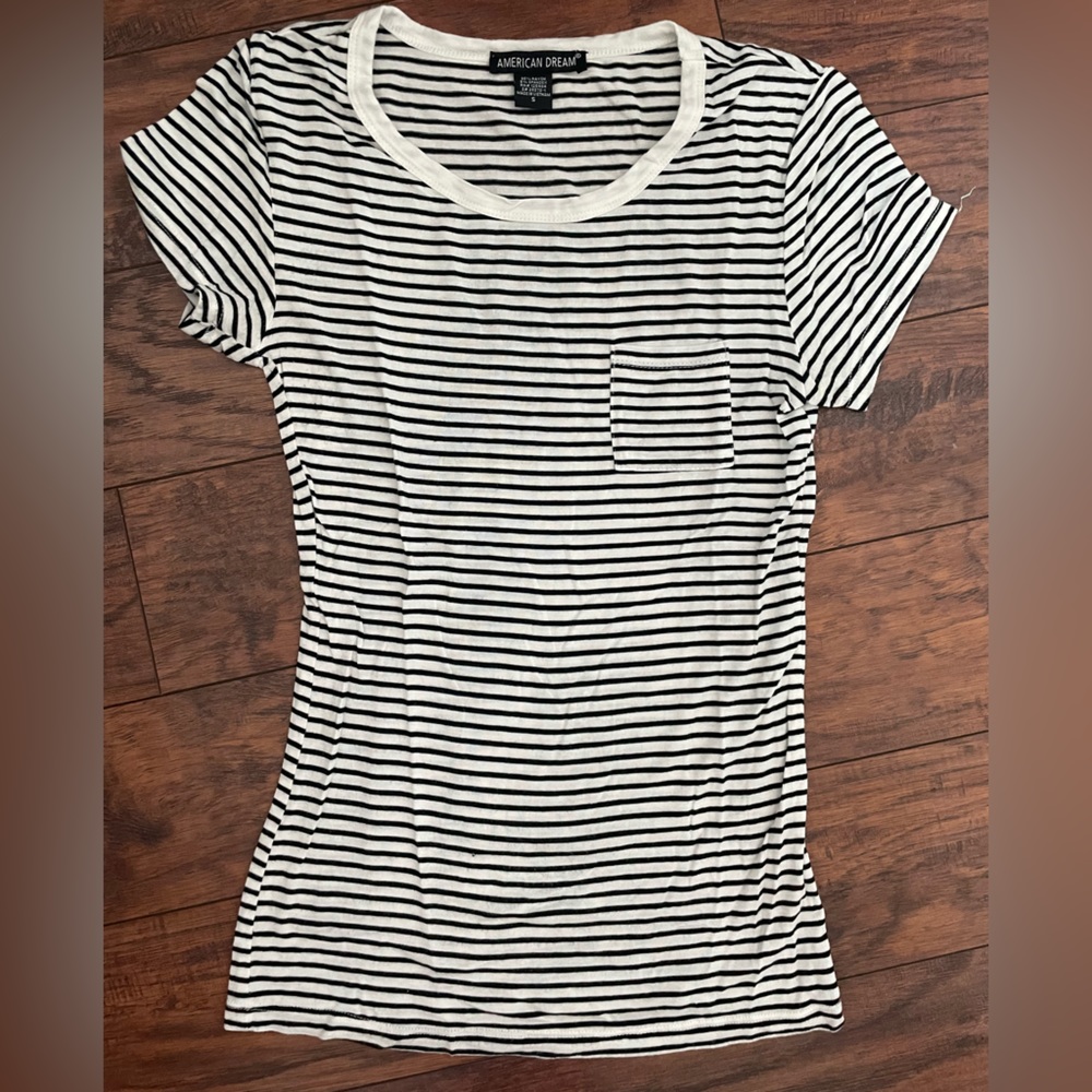 Black and white striped t shirt